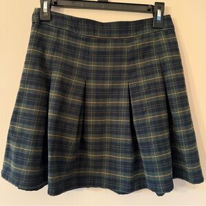 Hollister Tartan Mini Skirt in Navy and Mustard